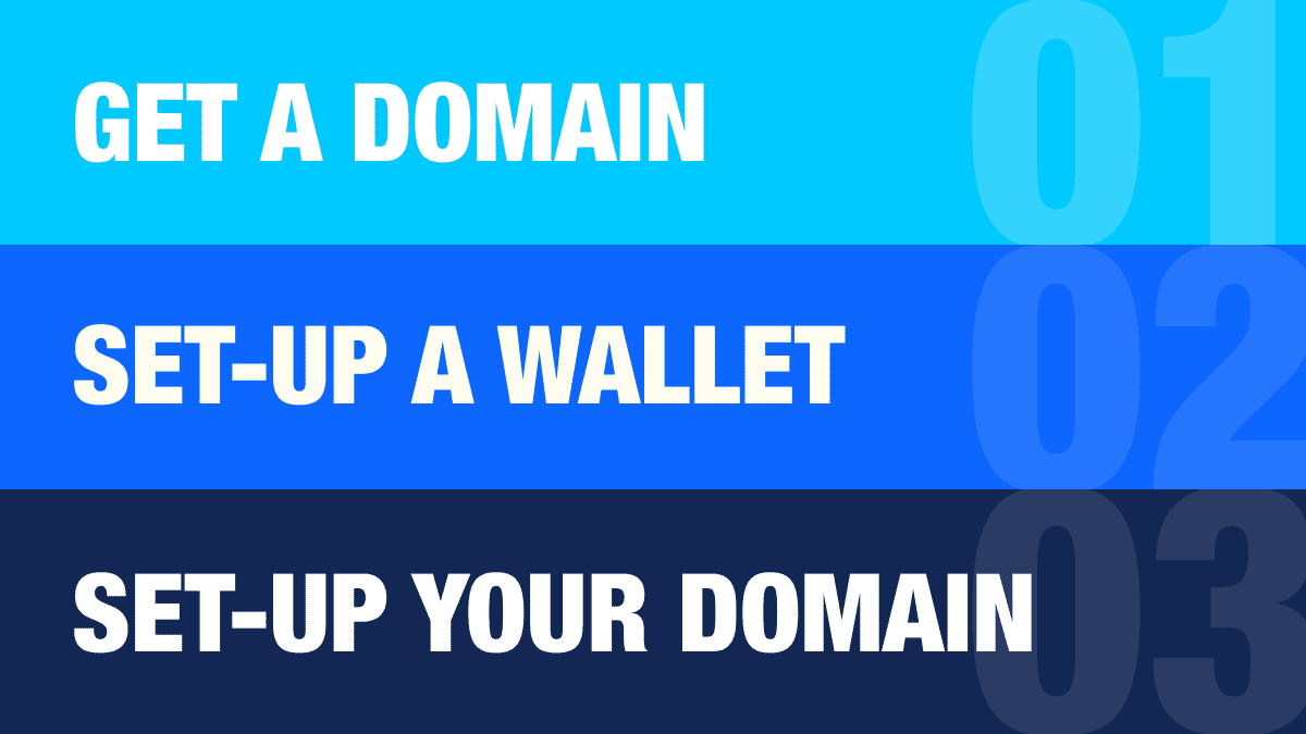 Get a Domain, Set Up a Wallet, Set-up Your Domain